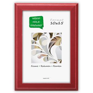 Ramka drewniana Icar DRI M 5 Czerwona, 10x15cm